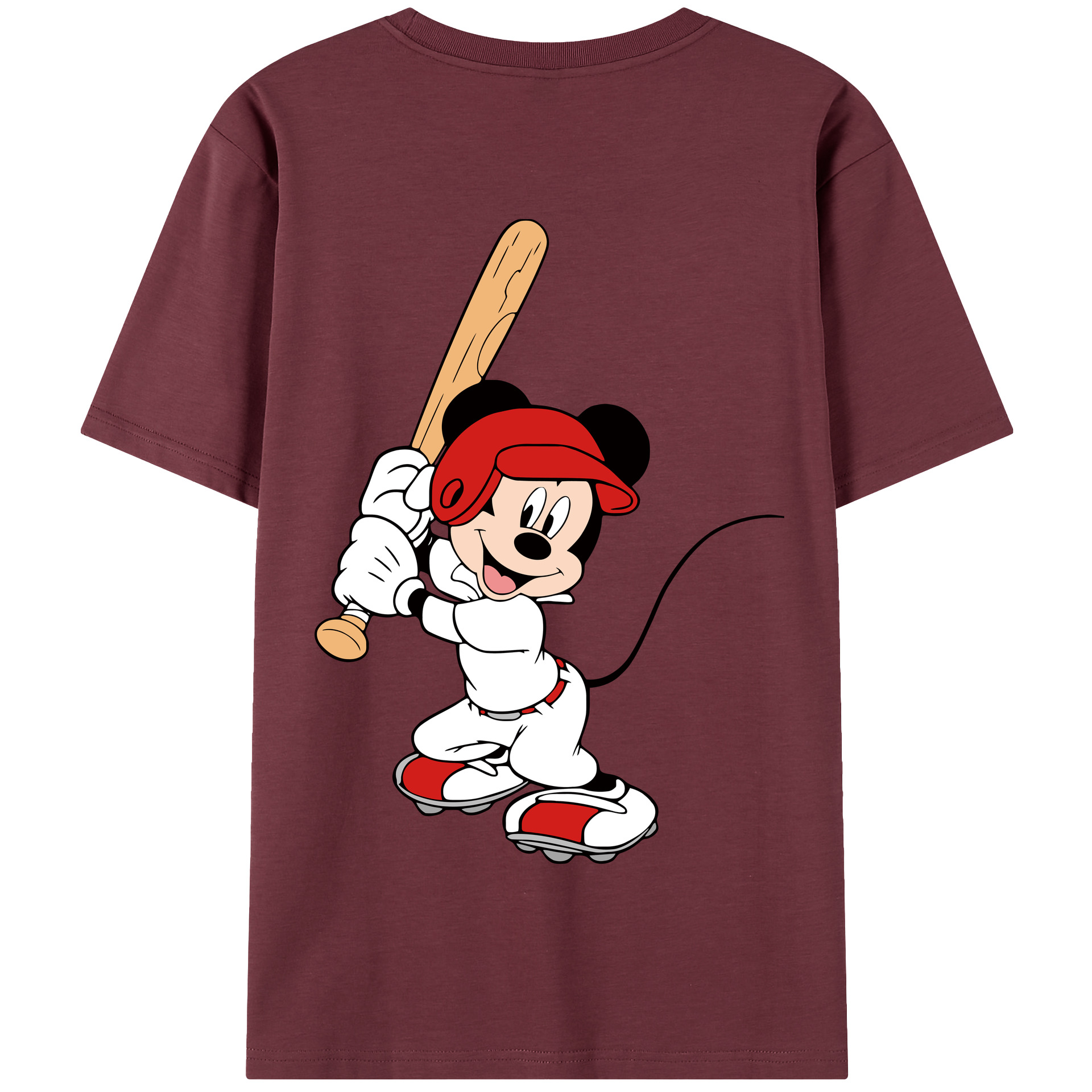 （画像用） ミッキーマウス Mickey Mouse 綿100％半袖Tシャツ（背面プリント）